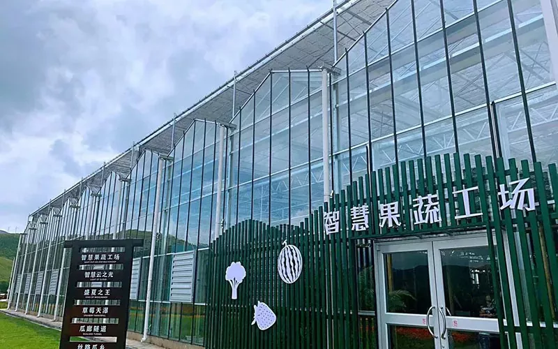 Restaurant At Exhibition Glass Greenhouse